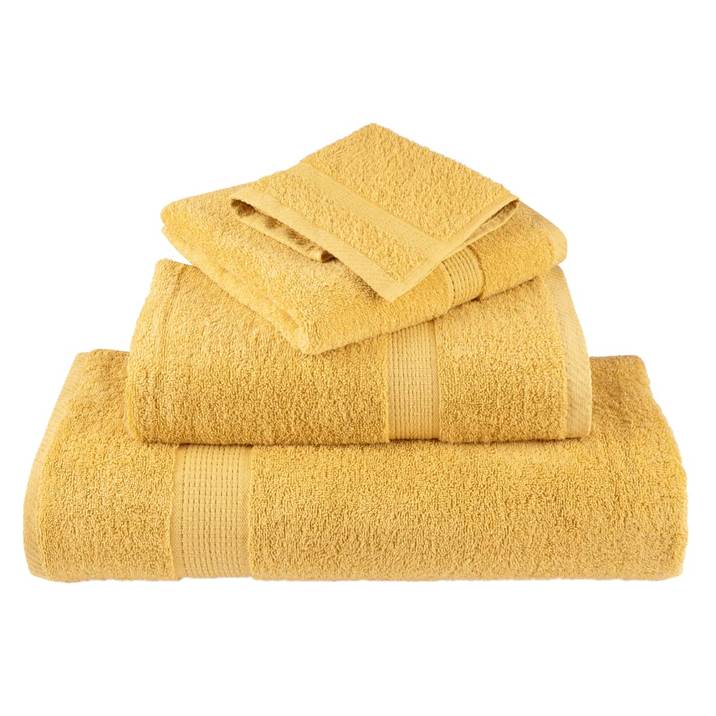 Premium vaskehåndklæder SOLUND 4 stk. guld 30x30 cm 600 gsm