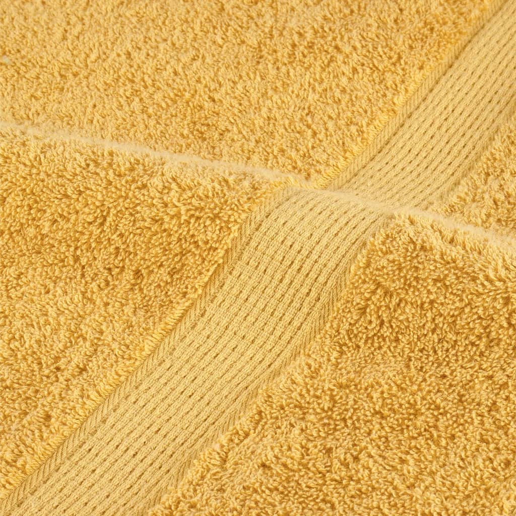 Premium gæstehåndklæder SOLUND 4 stk. guld 30x50 cm 600 gsm