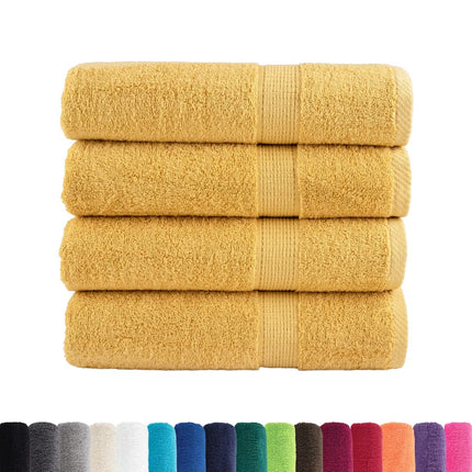 Premium badehåndklæder SOLUND 4 stk. guld 100x150 cm 600 gsm
