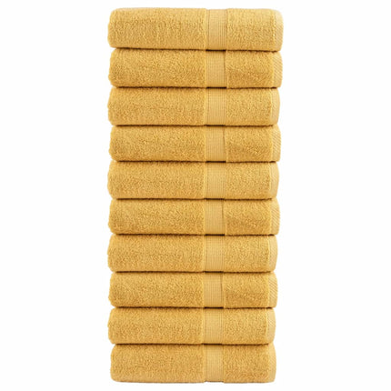 Premium badehåndklæder SOLUND 10 stk. guld 100x150 cm 600 gsm