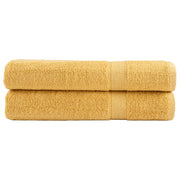 Premium håndklæder SOLUND 2 stk. guld 100x200 cm 600 gsm
