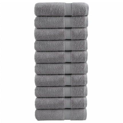 Premium badehåndklæder SOLUND 10 stk. grå 70x140 cm 600 gsm