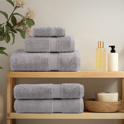 Premium badehåndklæder SOLUND 4 stk. grå 100x150 cm 600 gsm