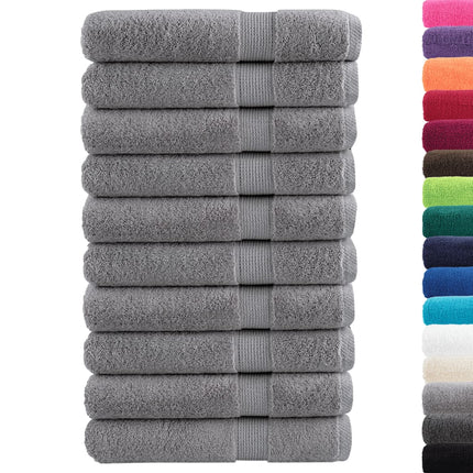 Premium saunahåndklæder SOLUND 10 stk. grå 80x200 cm 600 gsm