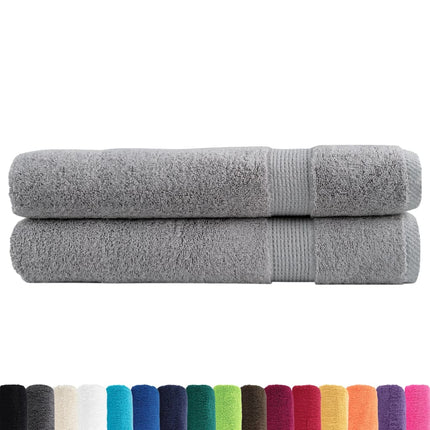 Premium håndklæder SOLUND 2 stk. grå 100x200 cm 600 gsm