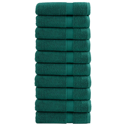 Premium badehåndklæder SOLUND 10 stk. grøn 100x150 cm 600 gsm