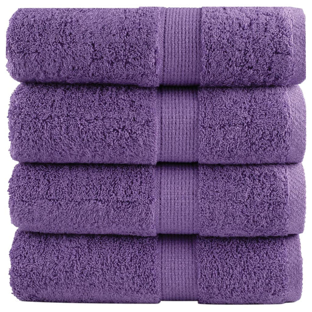 gæstehåndklæder SOLUND 4 stk. Premium 30x50 cm 600 g/m2 lilla