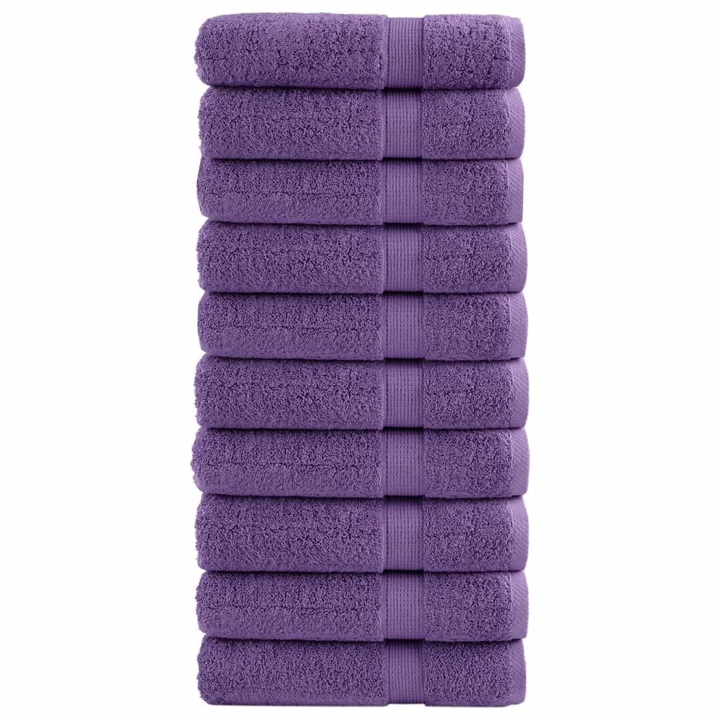 håndklæder SOLUND 10 stk. Premium 50x100 cm 600 g/m2 lilla