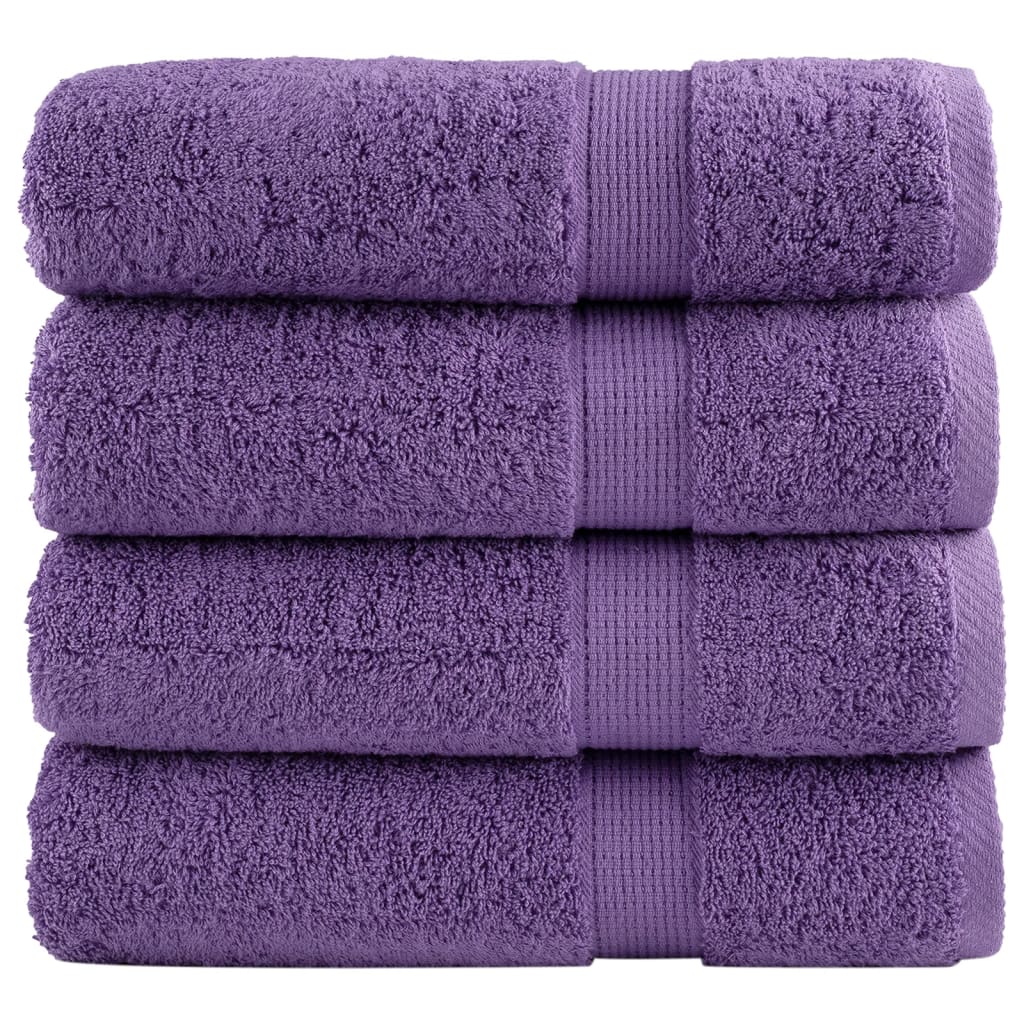 håndklæder SOLUND 4 stk. Premium 70x140 cm 600 g/m2 lilla billede