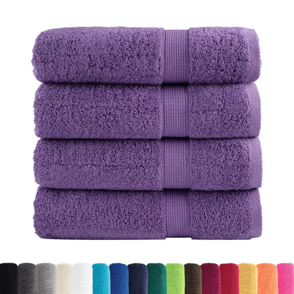 Premium badehåndklæder SOLUND 4 stk. lilla 100x150 cm 600 gsm