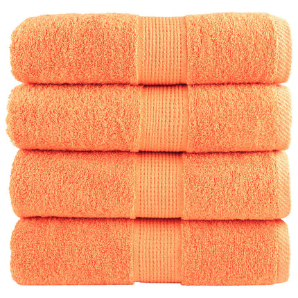 gæstehåndklæder SOLUND 4 stk. Premium 30x50 cm 600 g/m2 orange