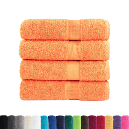 Premium badehåndklæder SOLUND 4 stk. orange 100x150 cm 600 gsm