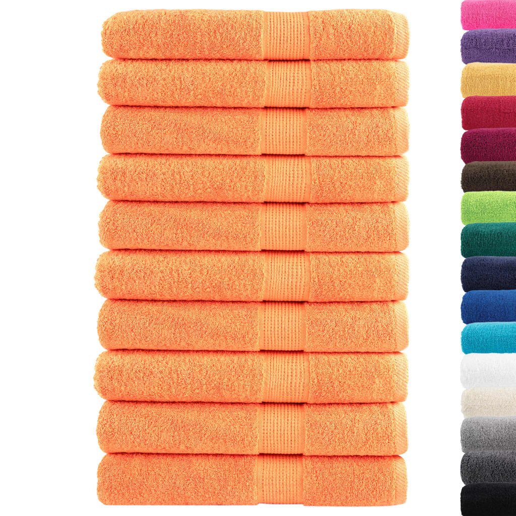 saunahåndklæder SOLUND 10 stk. Premium 80x200 cm 600g/m2 orange
