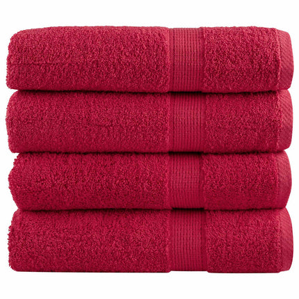 Premium badehåndklæder SOLUND 4 stk. rød 100x150 cm 600 gsm