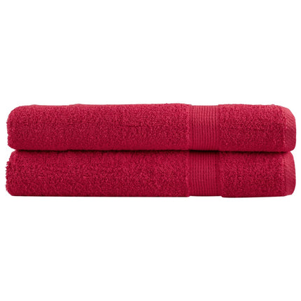 saunahåndklæder SOLUND 2 stk. Premium 80x200 cm 600 g/m2 rød