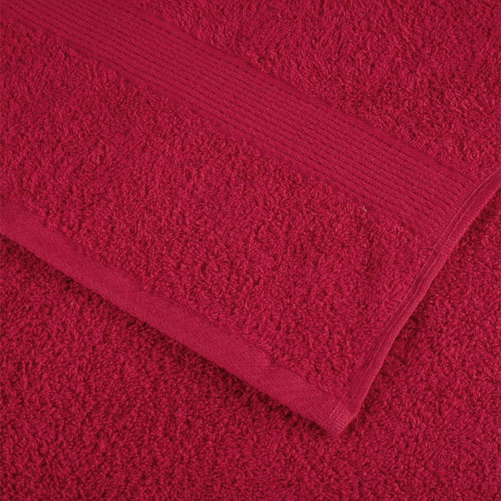 håndklæder SOLUND 10 stk. Premium 100x200 cm 600 g/m2 rød