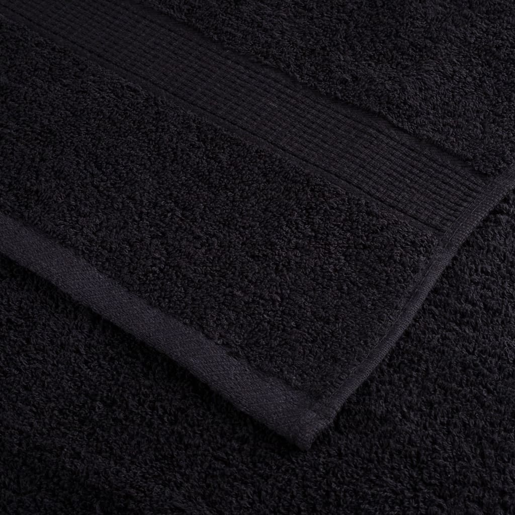 Premium vaskehåndklæder SOLUND 10 stk. sorte 30x30 cm 600 gsm