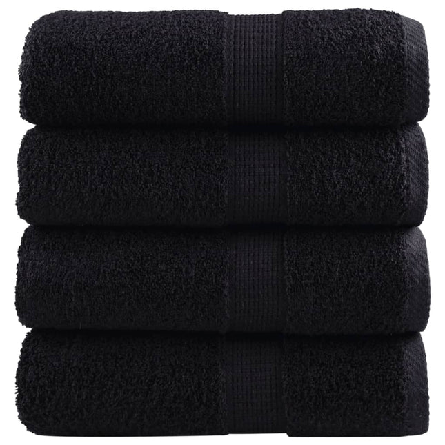 gæstehåndklæder SOLUND 4 stk. Premium 30x50 cm 600 g/m2 sort