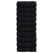 gæstehåndklæder SOLUND 10 stk. Premium 30x50 cm 600 g/m2 sort