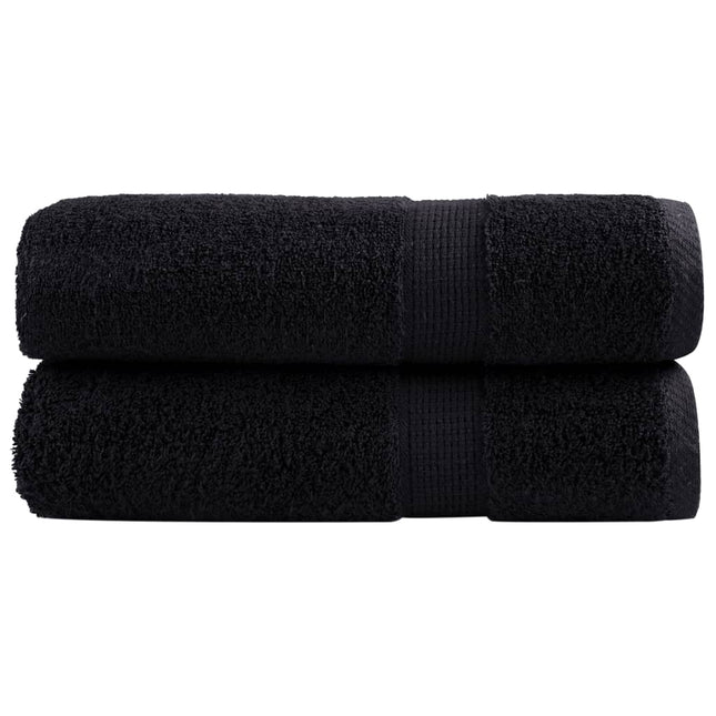 håndklæder SOLUND 2 stk. Premium 50x100 cm 600 g/m2 sort