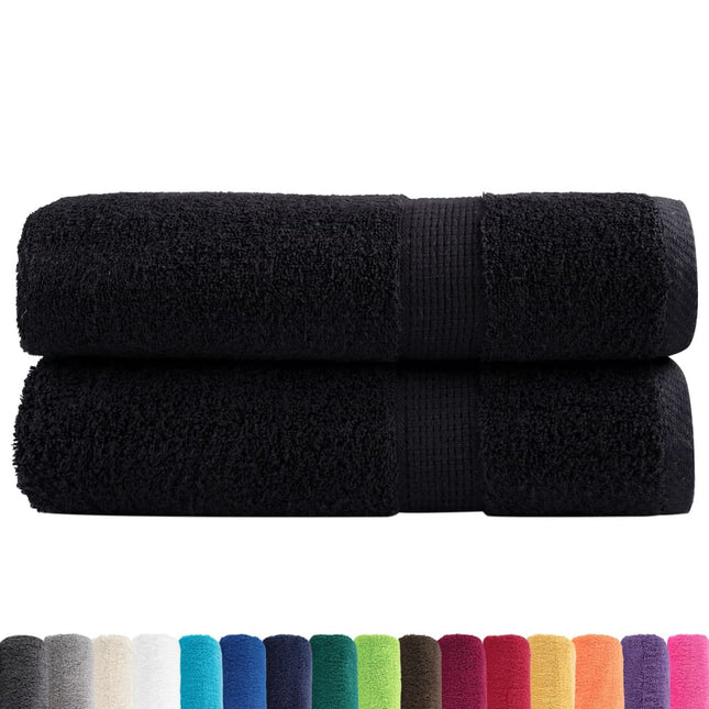 håndklæder SOLUND 2 stk. Premium 50x100 cm 600 g/m2 sort