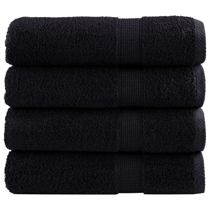 håndklæder SOLUND 4 stk. Premium 50x100 cm 600 g/m2 sort