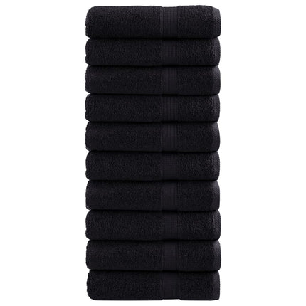 Premium badehåndklæder SOLUND 10 stk. sort 100x150 cm 600 gsm