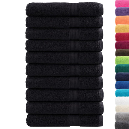 saunahåndklæder SOLUND 10 stk. Premium 80x200 cm 600 g/m2 sort