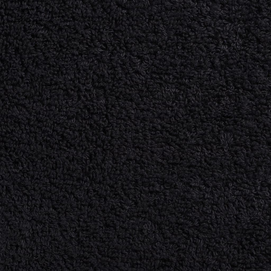 saunahåndklæder SOLUND 10 stk. Premium 80x200 cm 600 g/m2 sort
