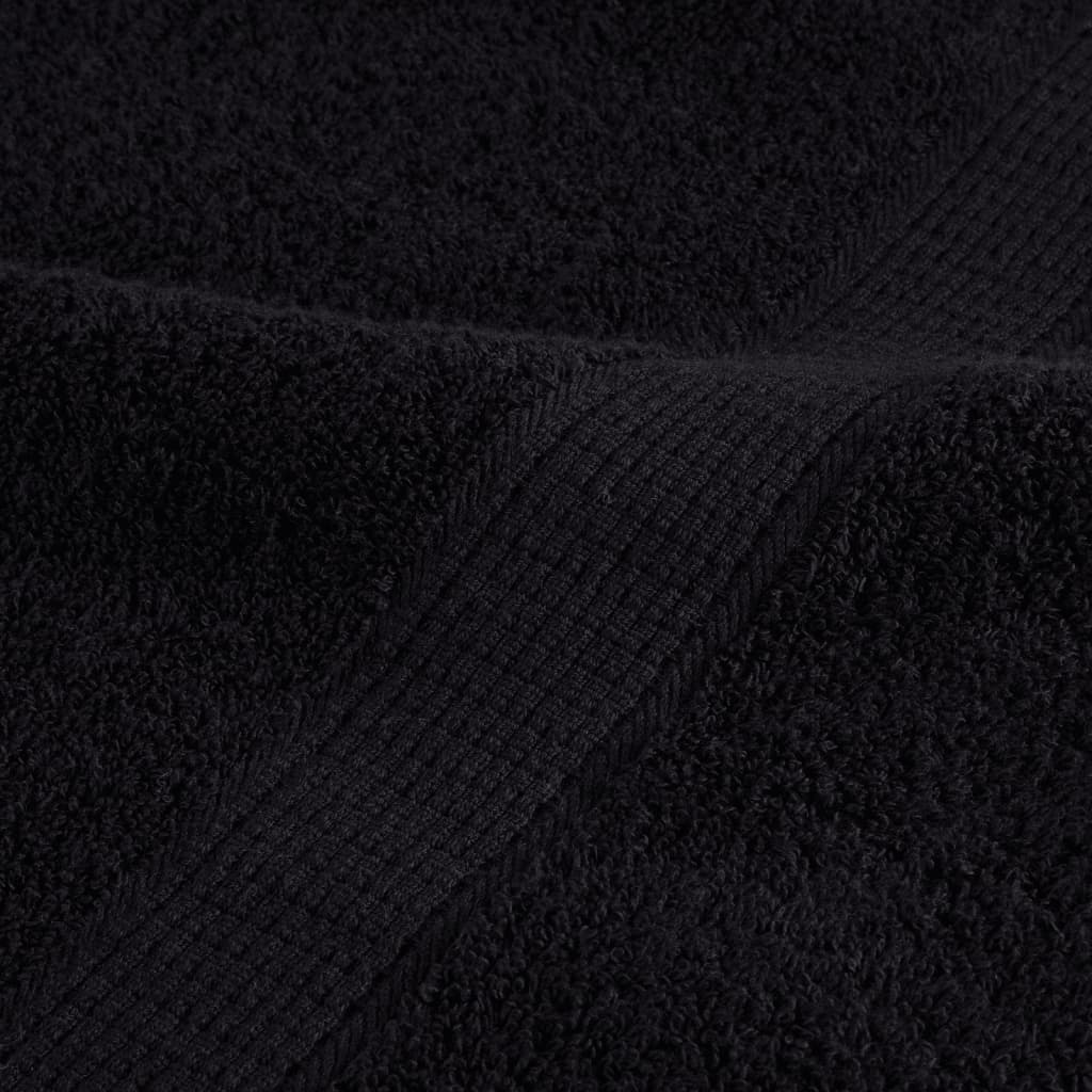 saunahåndklæder SOLUND 10 stk. Premium 80x200 cm 600 g/m2 sort