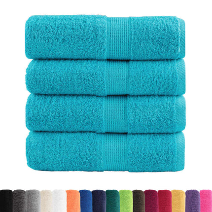 gæstehåndklæder SOLUND 4 stk. Premium 30x50 cm 600 g/m2 turkis