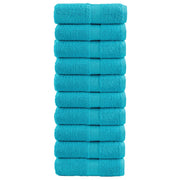 gæstehåndklæder SOLUND 10 stk. Premium 30x50 cm 600 g/m2 turkis