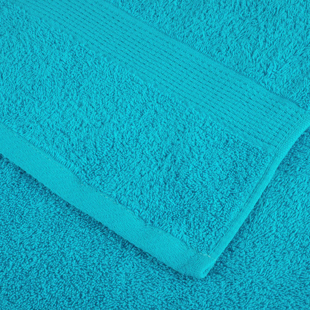 gæstehåndklæder SOLUND 10 stk. Premium 30x50 cm 600 g/m2 turkis