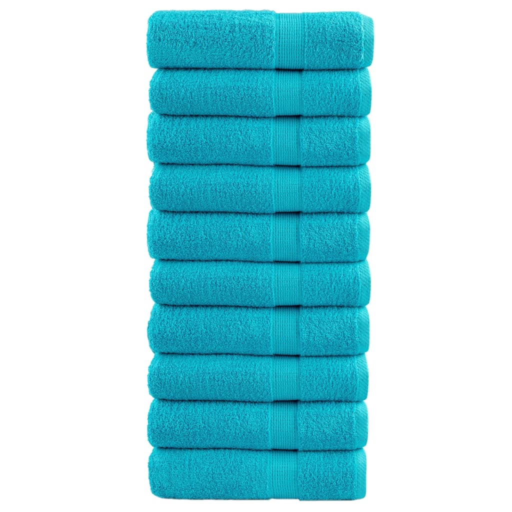 håndklæder SOLUND 10 stk. Premium 70x140 cm 600 g/m2 turkis