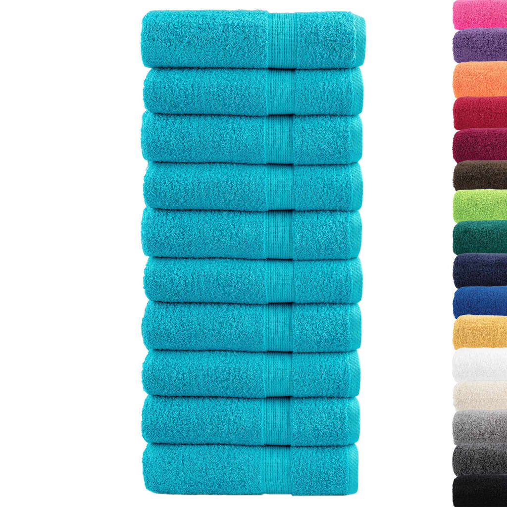 håndklæder SOLUND 10 stk. Premium 70x140 cm 600 g/m2 turkis