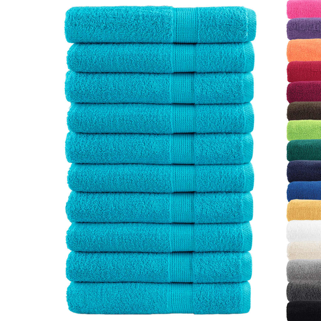 saunahåndklæder SOLUND 10 stk. Premium 80x200 cm 600g/m2 turkis