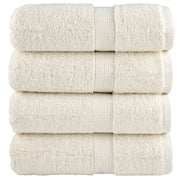 Premium vaskehåndklæder SOLUND 4 stk. cremefarvede 30x30 cm 600 gsm