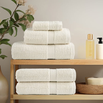 Premium vaskehåndklæder SOLUND 10 stk. cremefarvede 30x30 cm 600 gsm