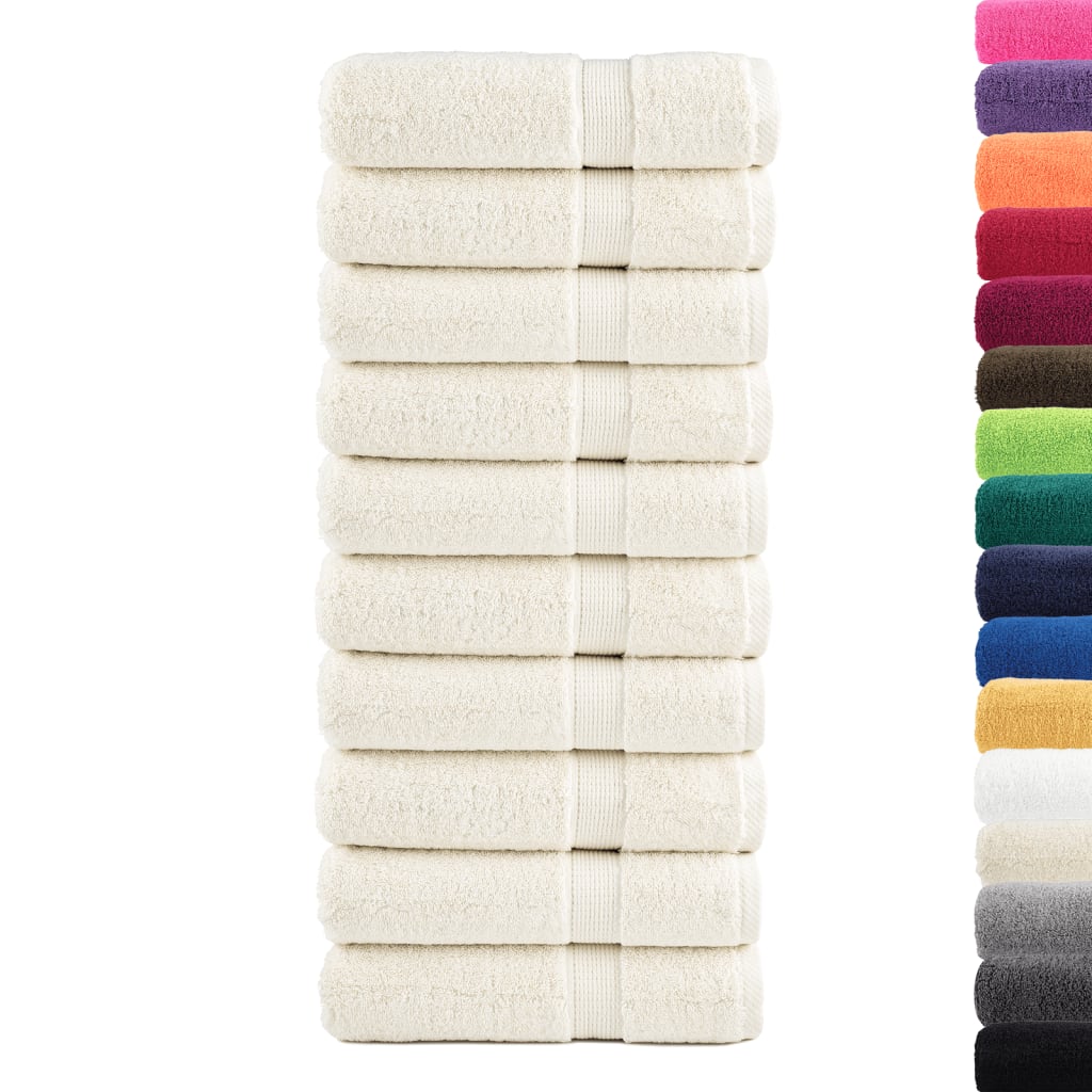 håndklæder SOLUND 10 stk. Premium 50x100 cm 600g/m2 cremefarvet
