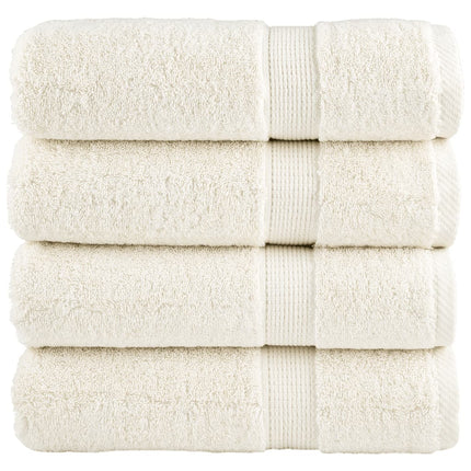 Premium badehåndklæder SOLUND 4 stk. cremefarvet 100x150 cm 600 gsm