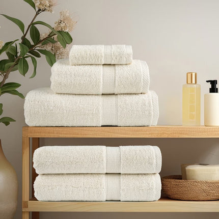 Premium badehåndklæder SOLUND 4 stk. cremefarvet 100x150 cm 600 gsm