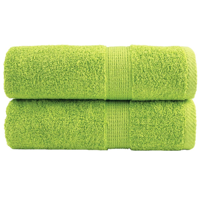 Premium vaskehåndklæder SOLUND 2 stk. æblegrøn 30x30 cm 600 gsm