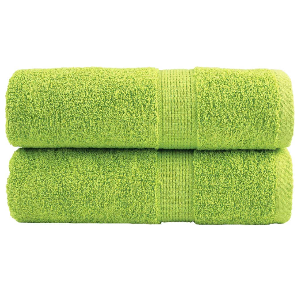 Premium vaskehåndklæder SOLUND 2 stk. æblegrøn 30x30 cm 600 gsm
