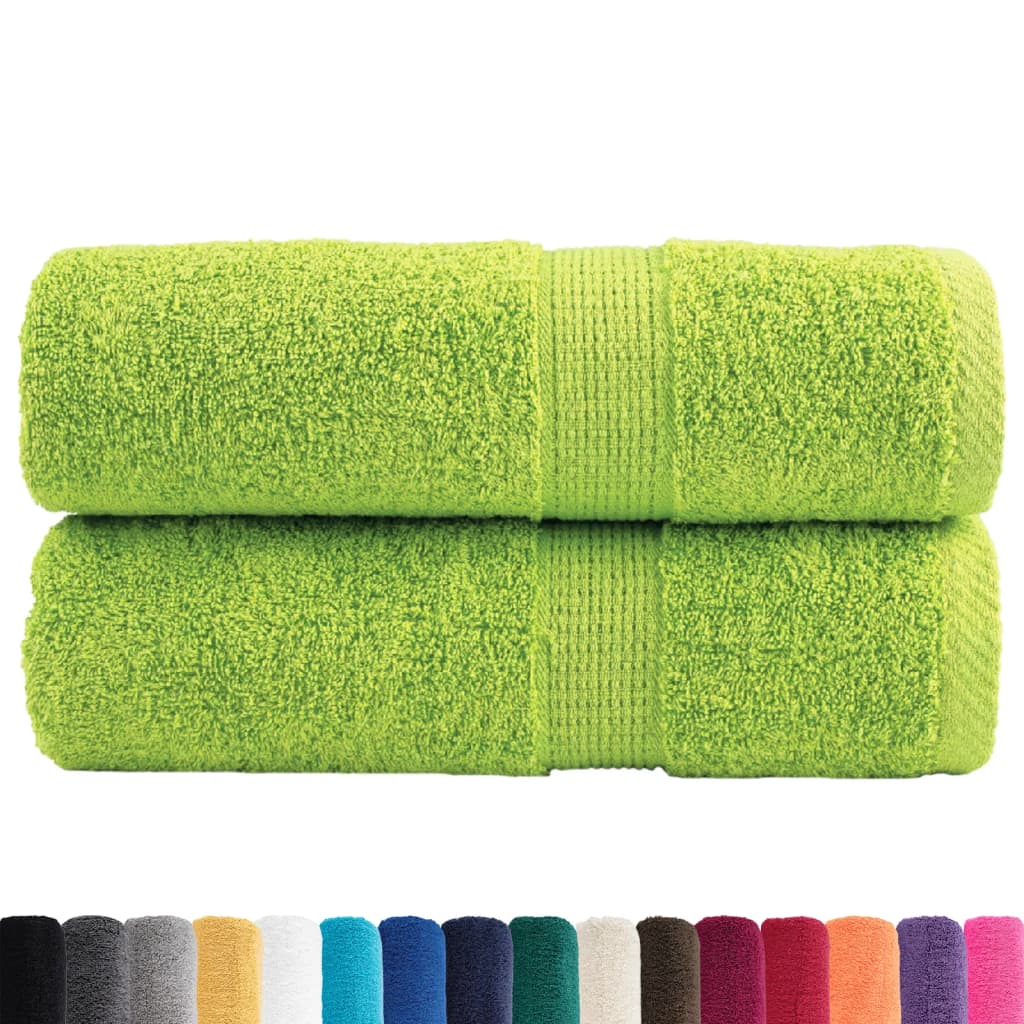 gæstehåndklæder SOLUND 2 stk. Premium 30x50 cm 600g/m2 æblegrøn