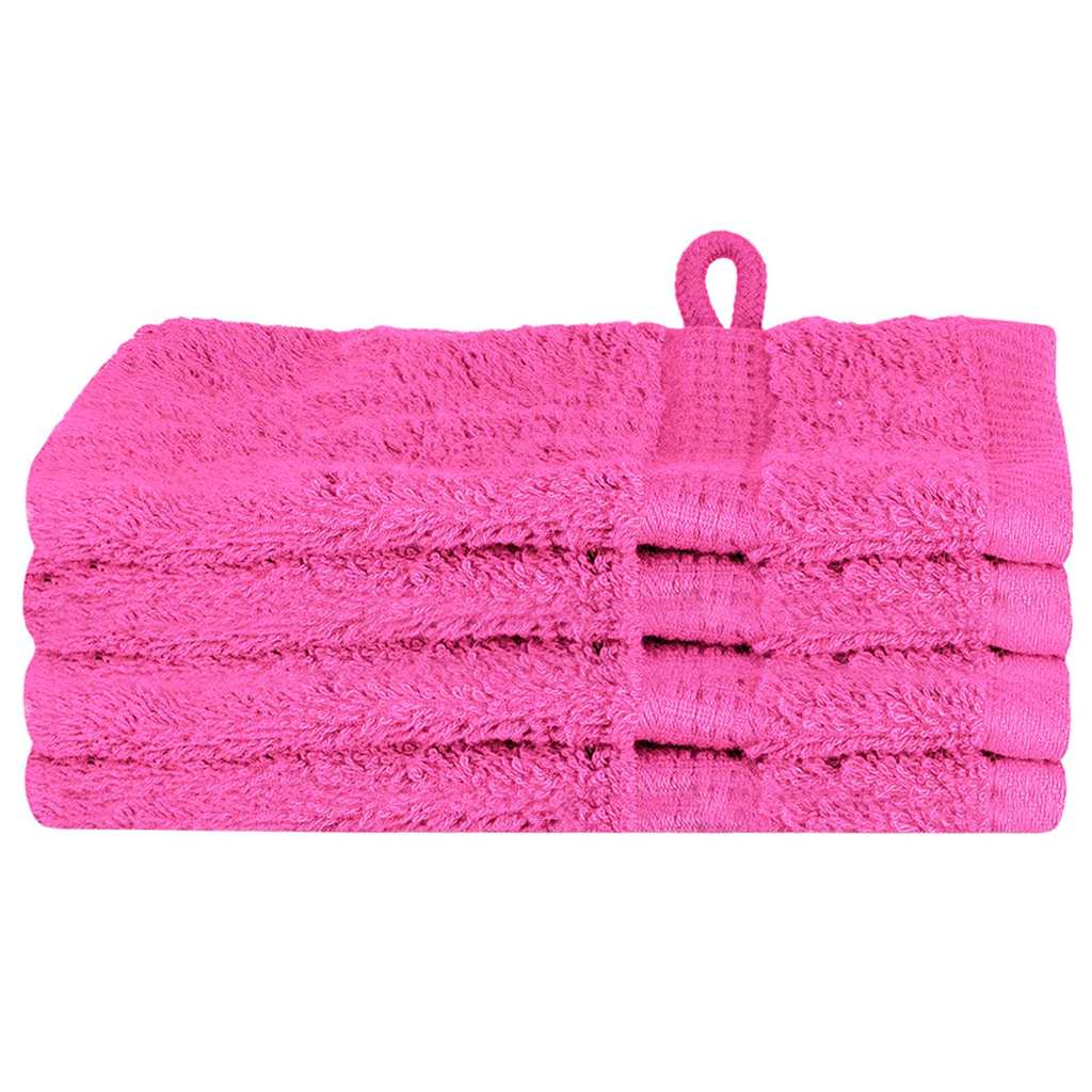 Gæstehåndklæde SOLUND 4 pcs Lyserød 15 x 21 cm 550 gsm