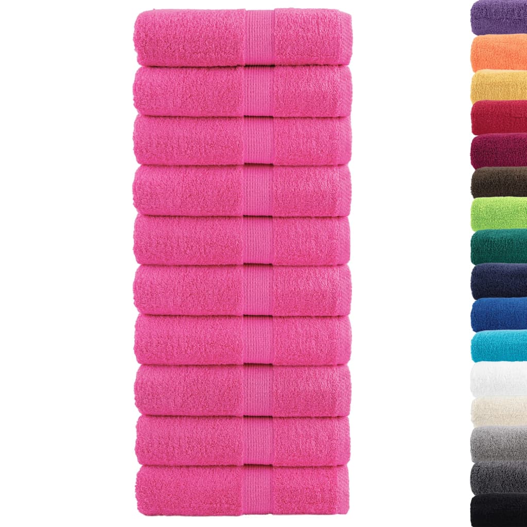 gæstehåndklæder SOLUND 10 stk. Premium 30x50 cm 600 g/m2 pink