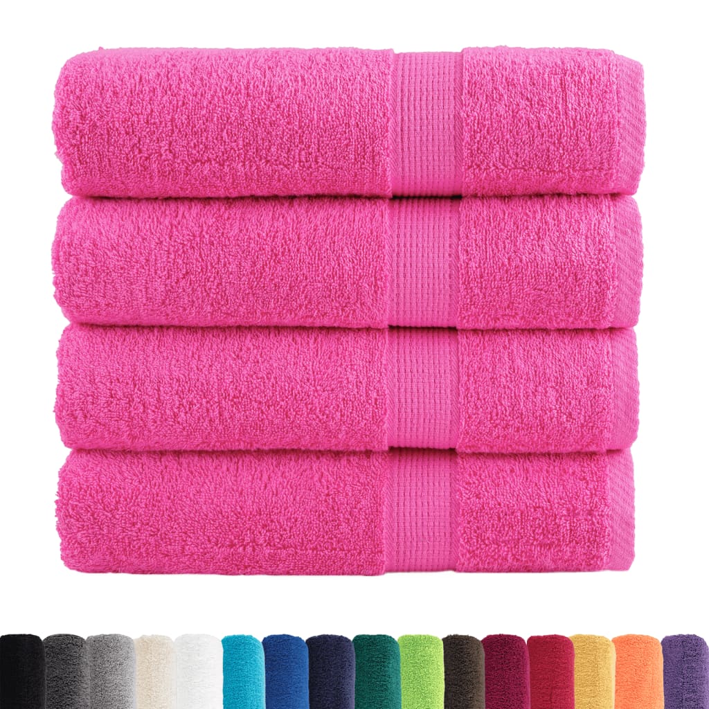 håndklæder SOLUND 4 stk. Premium 50x100 cm 600 g/m2 pink