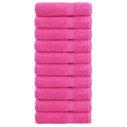 Premium badehåndklæder SOLUND 10 stk. lyserød 100x150 cm 600 gsm