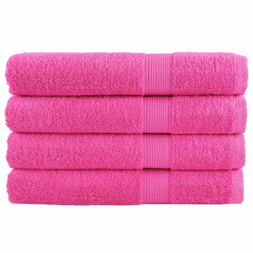håndklæder SOLUND 4 stk. Premium 100x200 cm 600 g/m2 pink