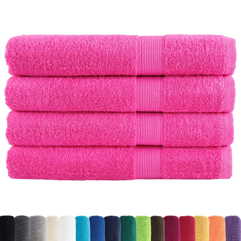 håndklæder SOLUND 4 stk. Premium 100x200 cm 600 g/m2 pink